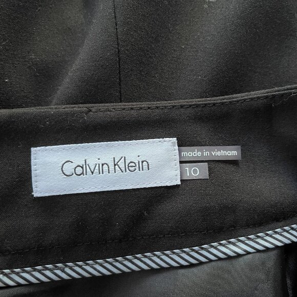 Suit - Classy Calvin Klein Black Suit Blazer Jacket with Skirt Size 10 - Picture 7 of 13